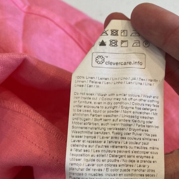 Part Two 100% Linen Aminase Shirt Dress with Pockets Morning Glory Pink 44EU - Picture 8 of 8